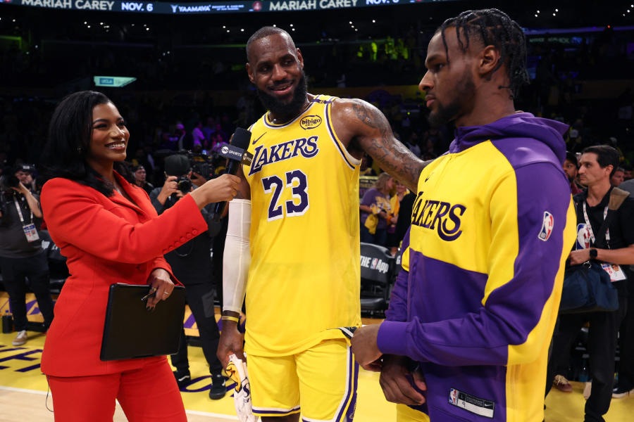 LeBron und Bronny James schreiben auf dem Court Geschichte