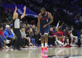 James Harden von den LA Clippers jubelt