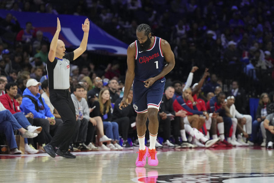 James Harden von den LA Clippers jubelt